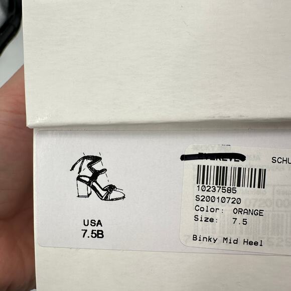 SCHUTZ Evereve New in Box Binky Mid Strappy Heel Sandal in Orange // 7.5 - Picture 13 of 13